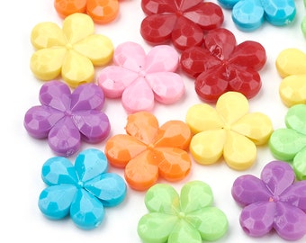 10 pcs 13mm Resin Flower Charms Colorful DIY Earring Jewelry Supply