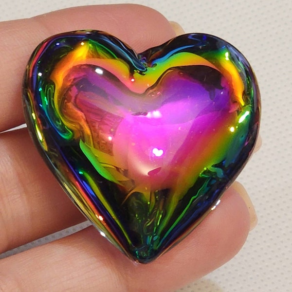 40mm Heart Glass Pendant Pendants Necklace Necklaces DIY Bracelet Findings Jewelry Making