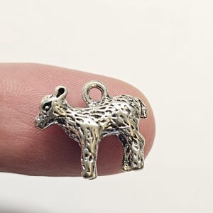 1–5pcs Lamb Charms | Antique Silver Tibetan Style Pendants, Sheep Jewelry Supplies for Bracelets, Necklaces & Spring Crafts, 13x16mm