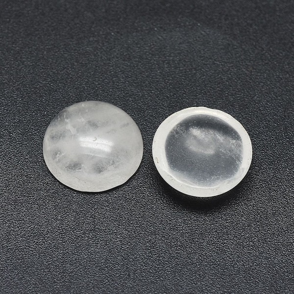 12mm 5pcs Gemstone Natural Quartz Crystal Cabochons Round Cabochon DIY Earring Jewelry Supply Embellishments