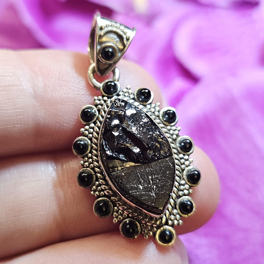 Shungite - Russian 925 Sterling Silver Pendant - Etsy