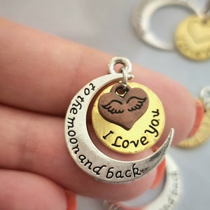 2pcs 25mm I Love You To The Moon And Back Charm Charms For DIY Bracelet Jewelry Findings Jewelry Making Beads Finding