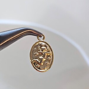 17mm Gold Angel Charm Pendant 18K Gold Plated Brass Earrings Charms DIY Bracelet Jewelry Findings Jewelry Making image 5