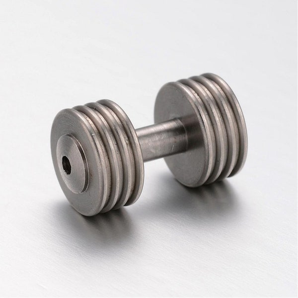 11mm Dumbbell Stainless Steel DIY Beaded Bracelets Silver Tone Jewelry Making Beaded Bracelet Exercise Training Charm Spacer Bead