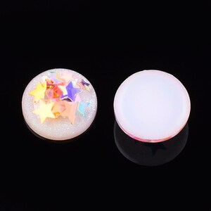 10 Pcs 10mm 12mm 14mm Resin Star Cabochon Round DIY Earring Jewelry ...