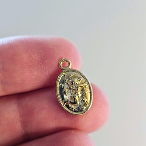 17mm Gold Angel Charm Pendant 18K Gold Plated Brass Earrings Charms DIY Bracelet Jewelry Findings Jewelry Making image 7