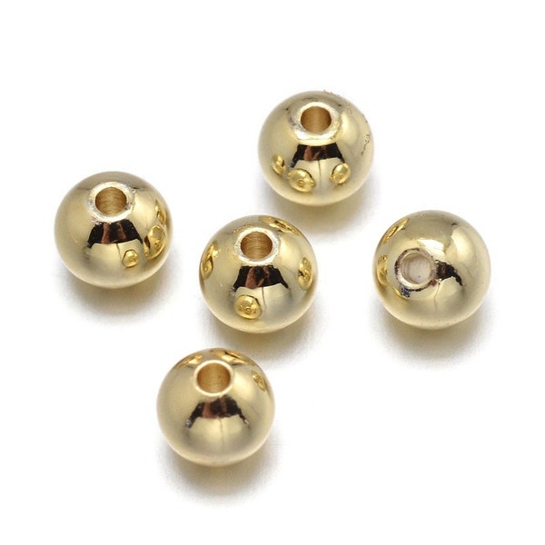 5mm 18k Gold Real Platinum Plated Brass Spacer Beads Bead Spacers Ethnic Beads Charms Beads for Jewelry Making DIY Beads Tibetan Style