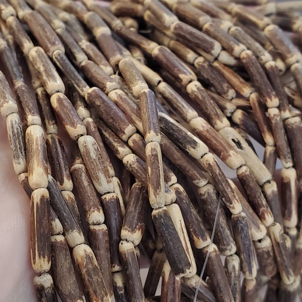 Natural Coconut Column Bead Strand Beads Coconut Shell Wood Beads Full Strand Natural Wood DIY Jewelry Making Bracelet USA Boho Buddhist