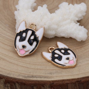 22mm Husky Dog Charm, Zinc Alloy Animal Pendant image 3