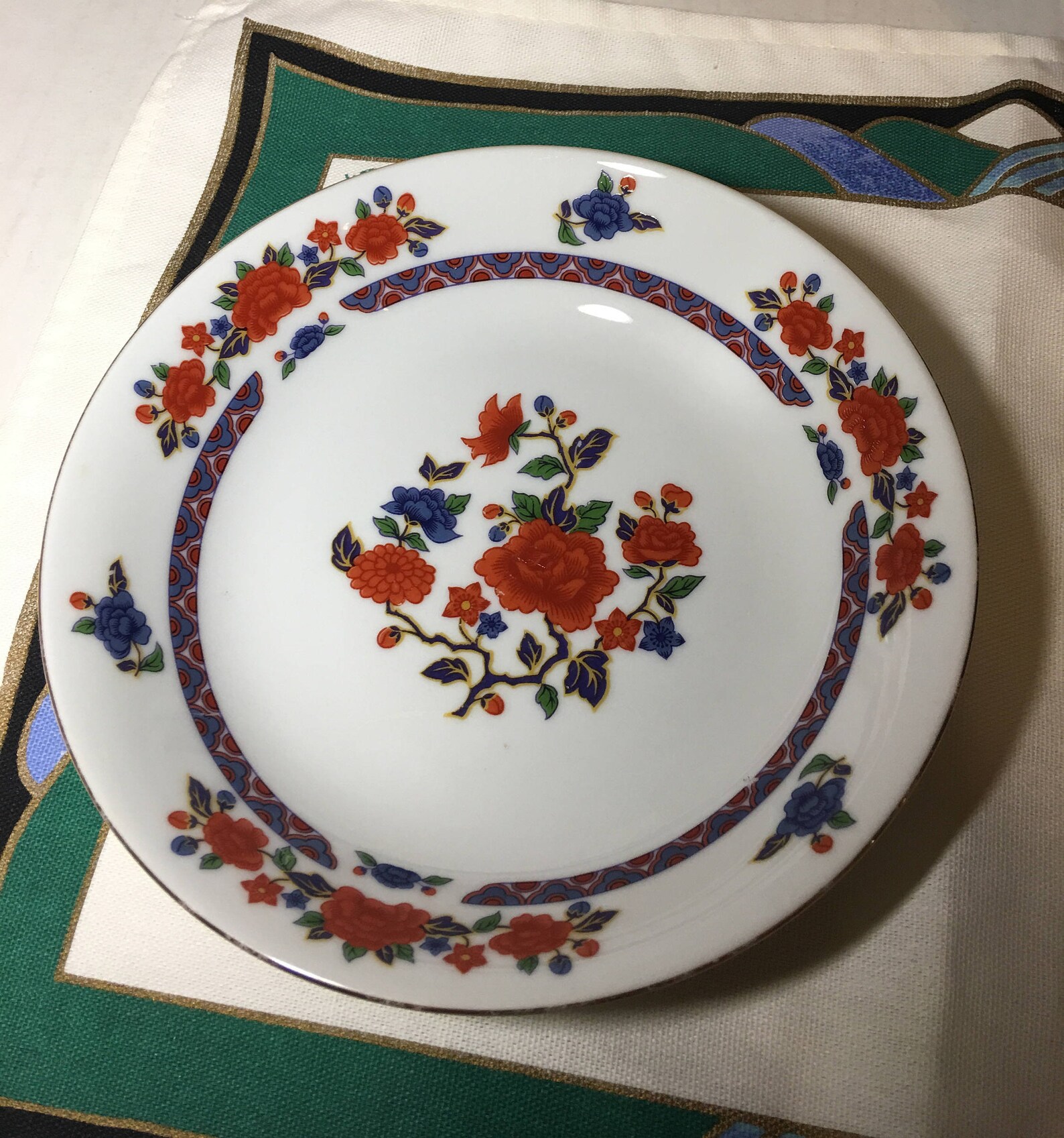 Two Asian Crown Ming Fine China Old Imari Coupe Bowls Jian Etsy