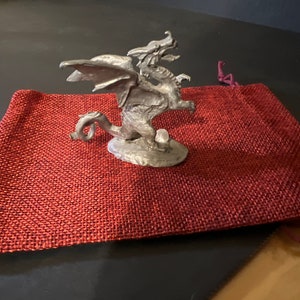 Gallo Pewter Dragon With Crystal Ball Signed SLN 2-1/2”T x 2-1/2”W x 1-1/4”D