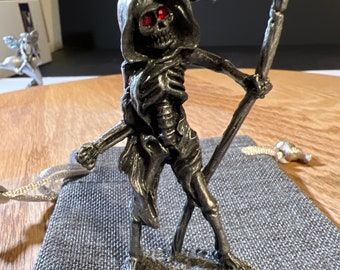 Grim Reaper Pewter Figurine 3T x 2”W x 3/4”D