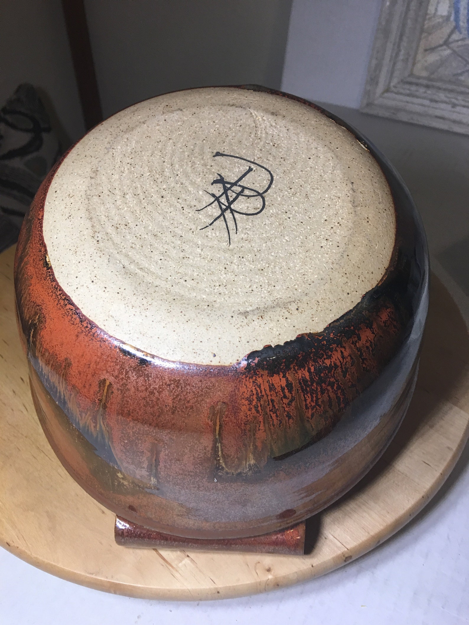 Art Pottery Red Rust Iron Oxide Glaze 9 Dia. Etsy