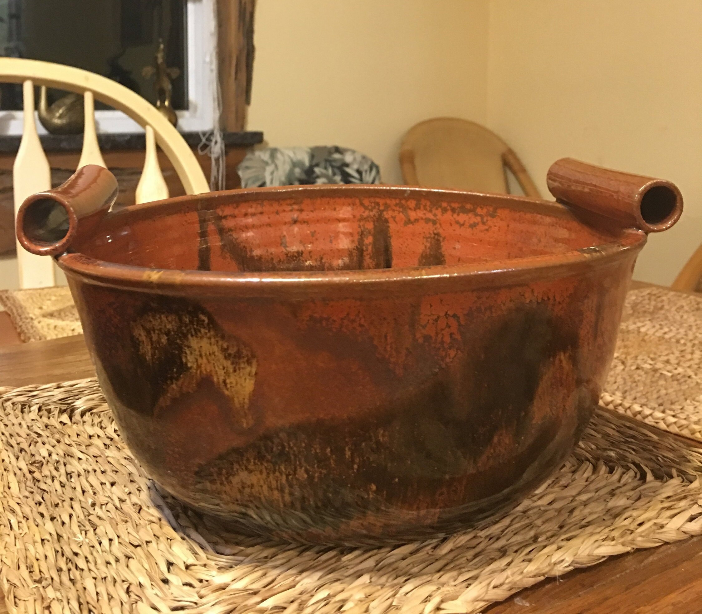 Art Pottery Red Rust Iron Oxide Glaze 9 Dia. Etsy