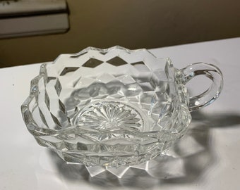 American Clear by Fostoria Square Fruit Nappy Bowl 5-1/2” x 4-1/2” x 2-1/2” 1920s