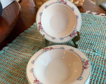 Set of Four Homer Laughlin Seville SARA Rimmed Fruit or Dessert Bowls 5-1/2”