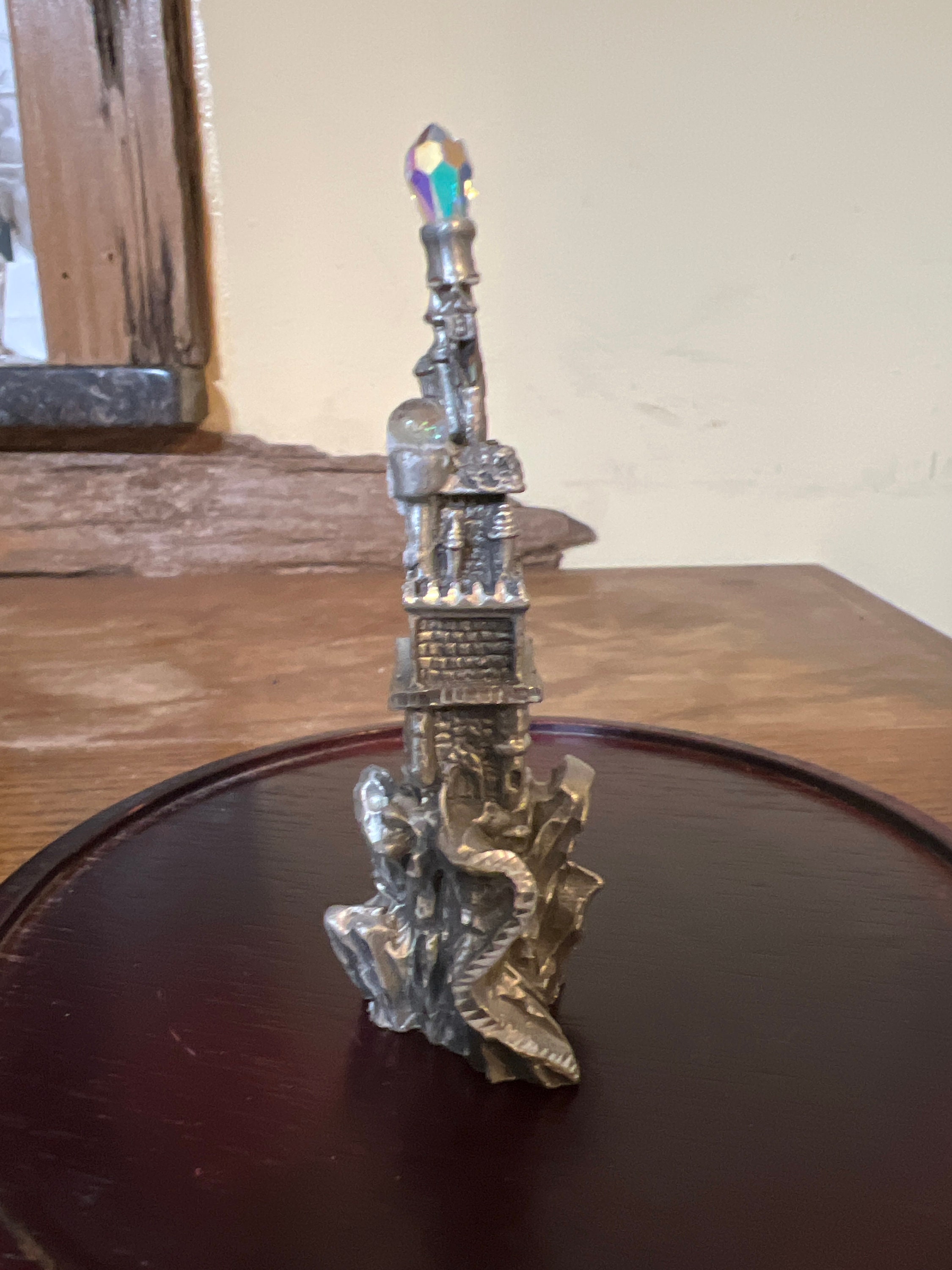 Fine Pewter MWFP Wizards Castle 1991 3-3/4”T x 1-1/2”W x 1-1/2”D