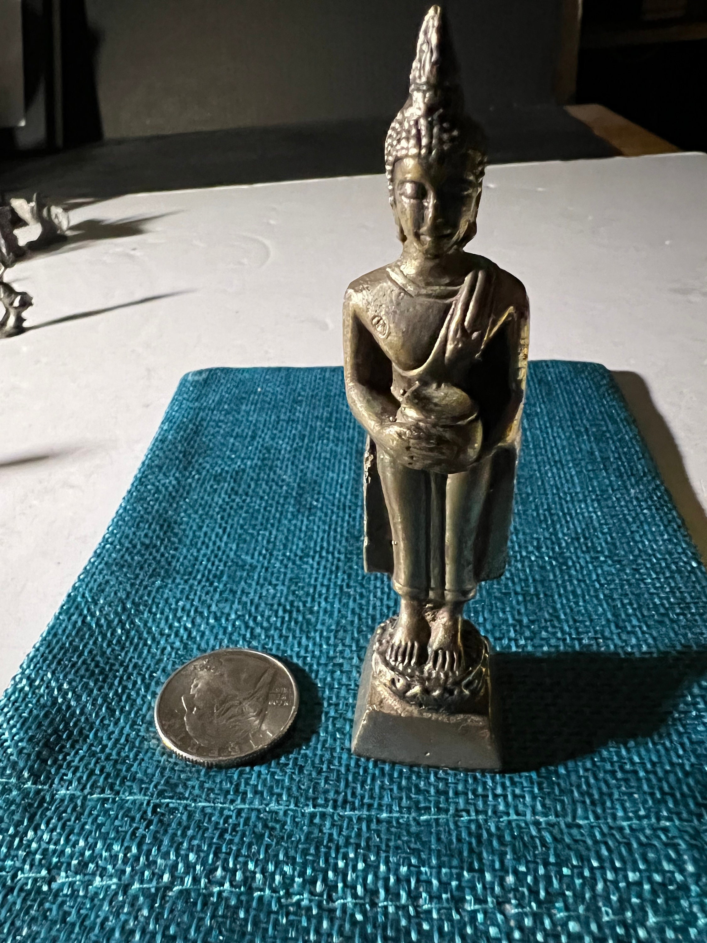 立像仏像 金属製 高さ4インチ ステインブロンズ - Etsy 日本