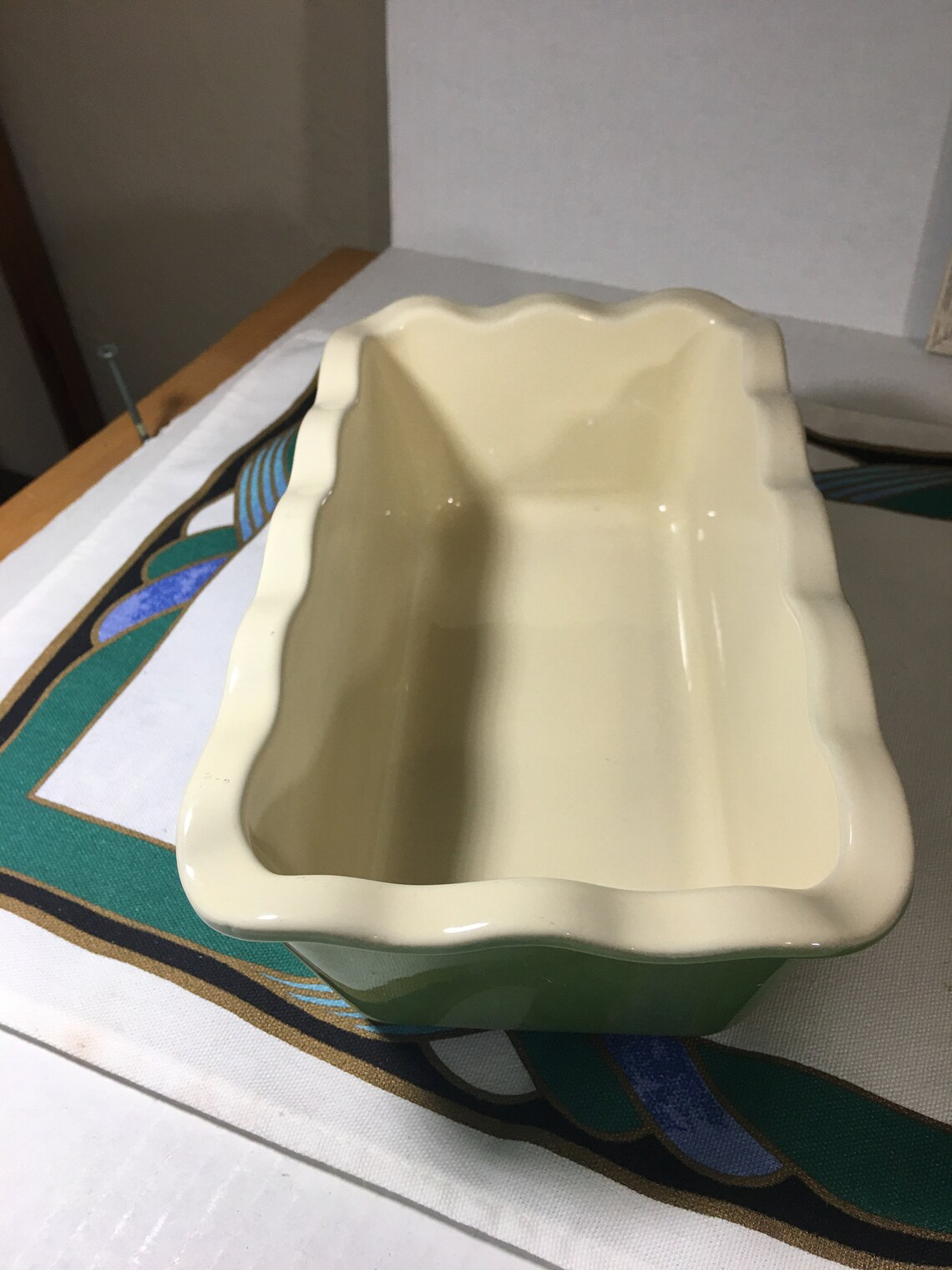 Emile Henry 6164 Scalloped Green Loaf Pan Casserole Dish Etsy
