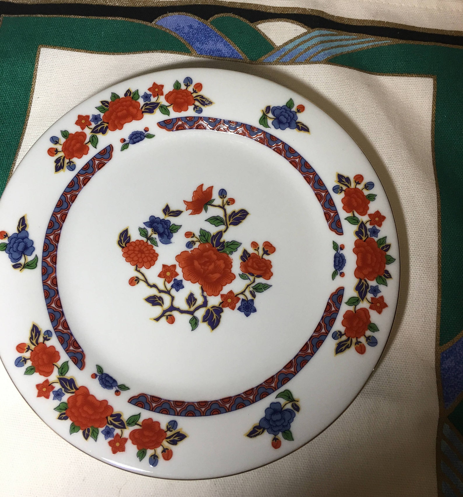 Two Asian Crown Ming Fine China Salad or Dessert Plates Old Etsy