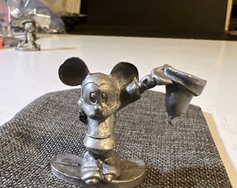 Fun and Fancy Free Mickey Mouse  #4963 Hudson Pewter USA 1947 for Walt Disney Productions 1-1/2”T x 1-7/8”W x 5/8”D