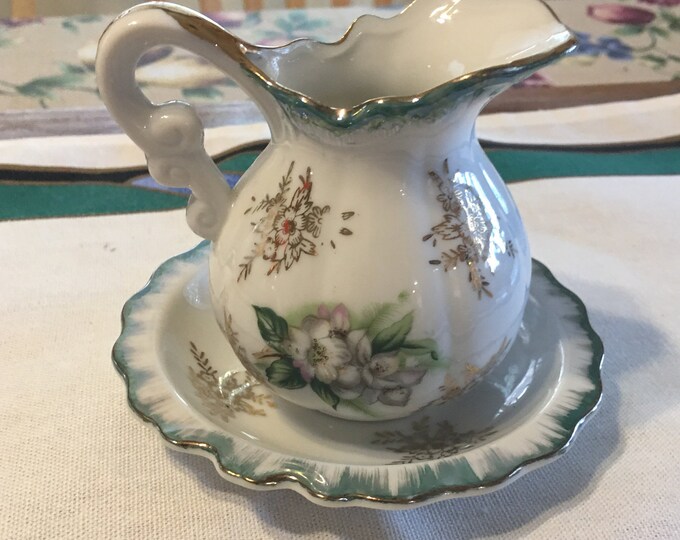 Watkins Japan Small Porcelain Cream Pitcher and Small Dish Etsy