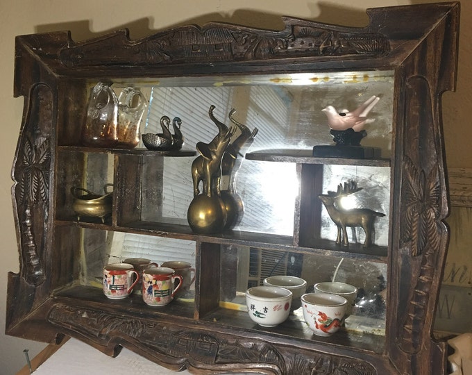 Asian Hand Carved Antique Wood Shadow Box 30 X 22 - Etsy