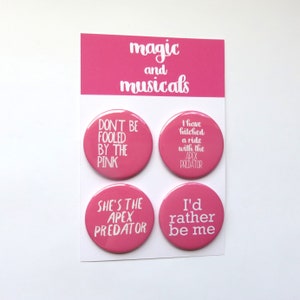 Mean Girls The Musical inspired button/badge or magnet bundle image 1
