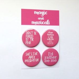 Mean Girls The Musical inspired button/badge or magnet bundle