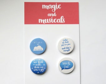 Dear Evan Hansen The Musical inspired 4 button/badge or magnet  bundle #2