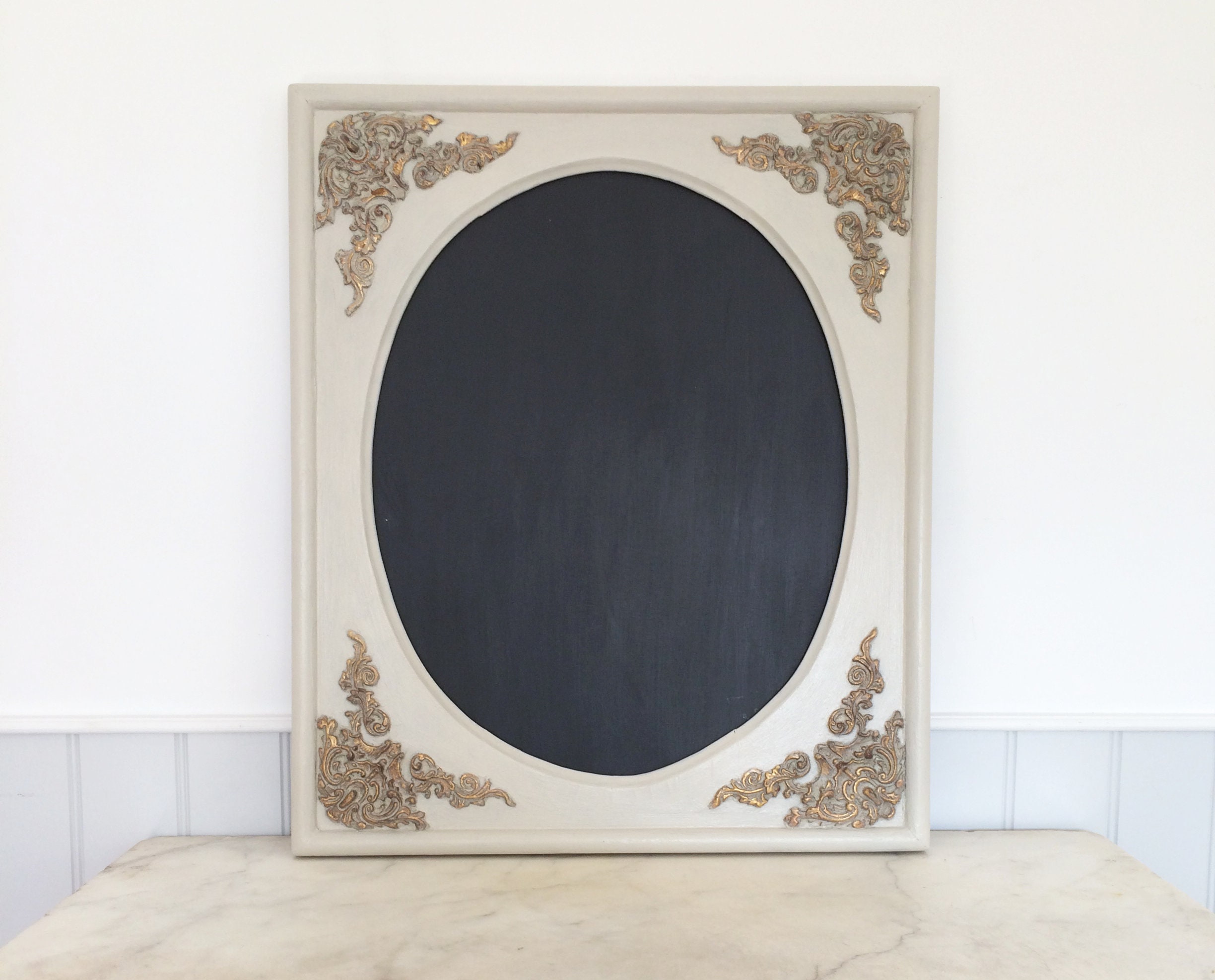 French Vintage Chalkboard Framed Noticeboard Chalk Board Etsy