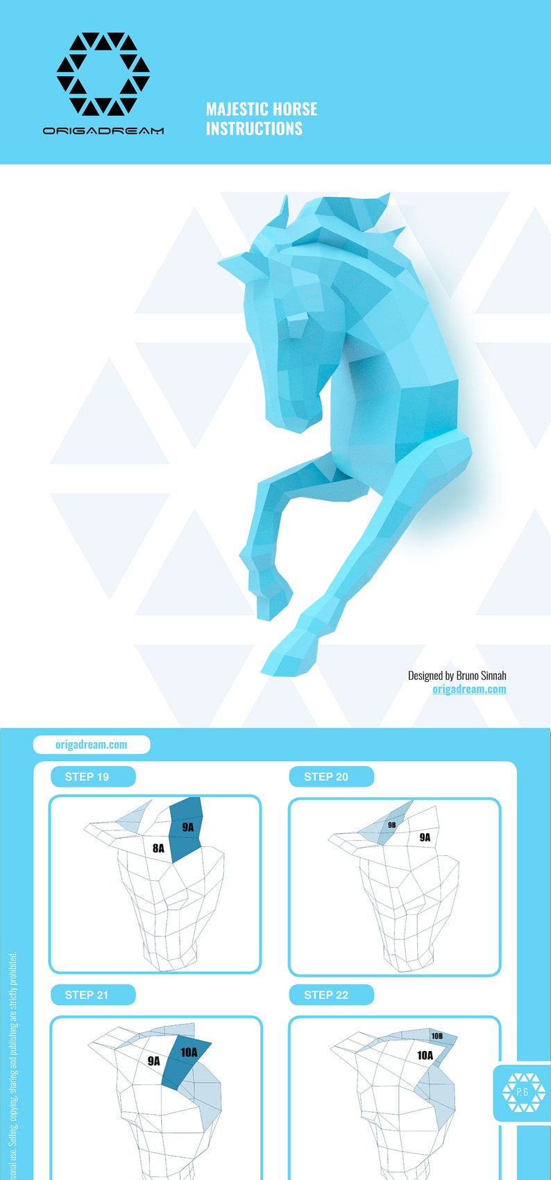 DIY Horse PAPERCRAFT KIT Paper Craft Horse Ya precortado Etsy España