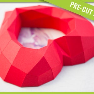Hart Fotolijst PAPERCRAFT KIT Papercraft Hart model Hart DIY papercraft Hart Laag Poly 3D Hart Papier Craft Hart origami sculptuur