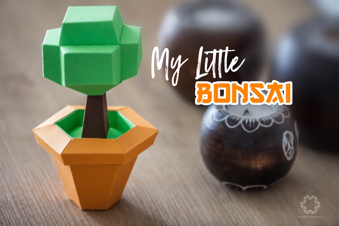 Free Papercraft BONSAI Minecraft Style Digital (Instant Download