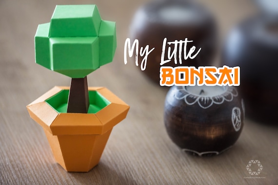 Free Papercraft BONSAI Minecraft Style Digital (Instant Download