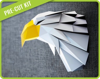 Eagle Papercraft KIT, Low Poly 3D Origami Sculpture