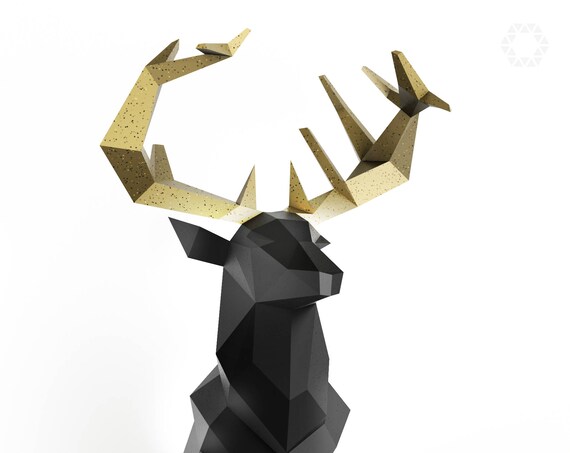 Venado Venado De Papercraft Papercraft Pdf Papel Modelo Ciervos Diy Papercraft Ciervos Bajo Poli Ciervos Papel Craft Ciervos 3d Origami Escultura En