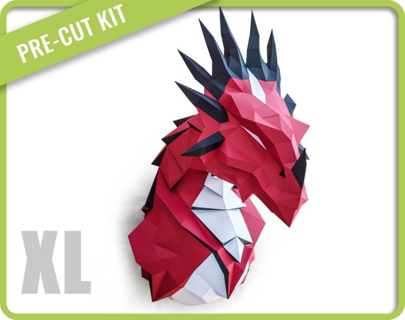  AceRevolution Dragon Paper Craft,3D Origami Dragon Kit,DIY  Papercraft Templates,Animal Origami Wall Décor,Paper Ornament,Paper  Sculpture,Geometric Papercraft,not a Finished Model : Arts, Crafts & Sewing