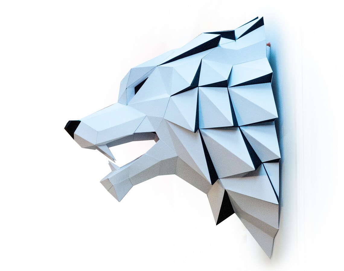 Papercraft Wolf PAPERCRAFT KIT Paper Model DIY Papercraft Wolf - Etsy ...