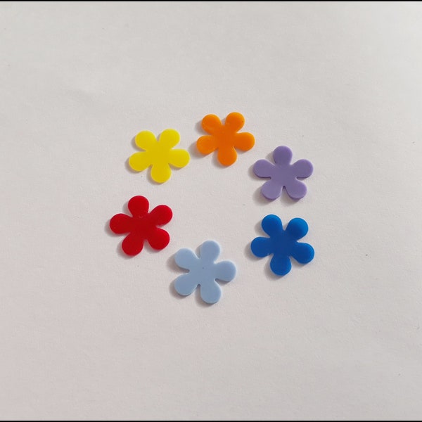 Wachs-Motiv Retro Blume (1 Stück)  1,5cm  Kerzenverzierung/Taufe/Kommunion/DIY