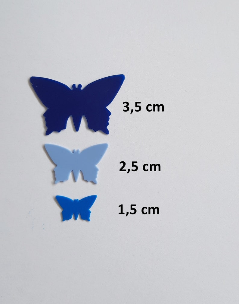Wachs-Motiv Schmetterlinge 1 Stück mit Farbwahl/Größenwahl Kerzenverzierung/Taufe/Kommunion/DIY Bild 3