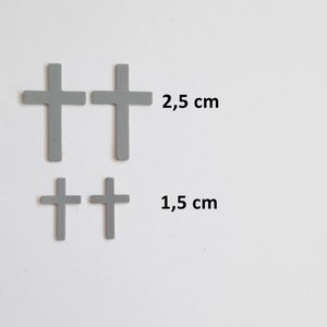 Wachs-Motiv Kreuz 1 Stück Farbwahl/Größenauswahl Taufe/Kerzen verzieren/Wachsmotive/ Bild 2