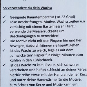 Wachs-Motiv Kreuz 1 Stück Farbwahl/Größenauswahl Taufe/Kerzen verzieren/Wachsmotive/ Bild 7