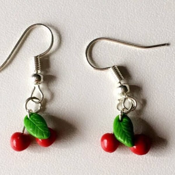 Boucles d'oreilles cerises