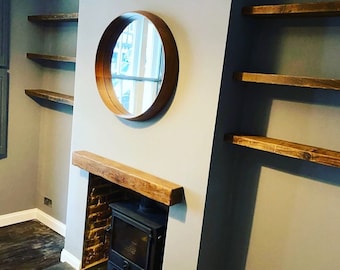 Wooden 2024 alcove shelves
