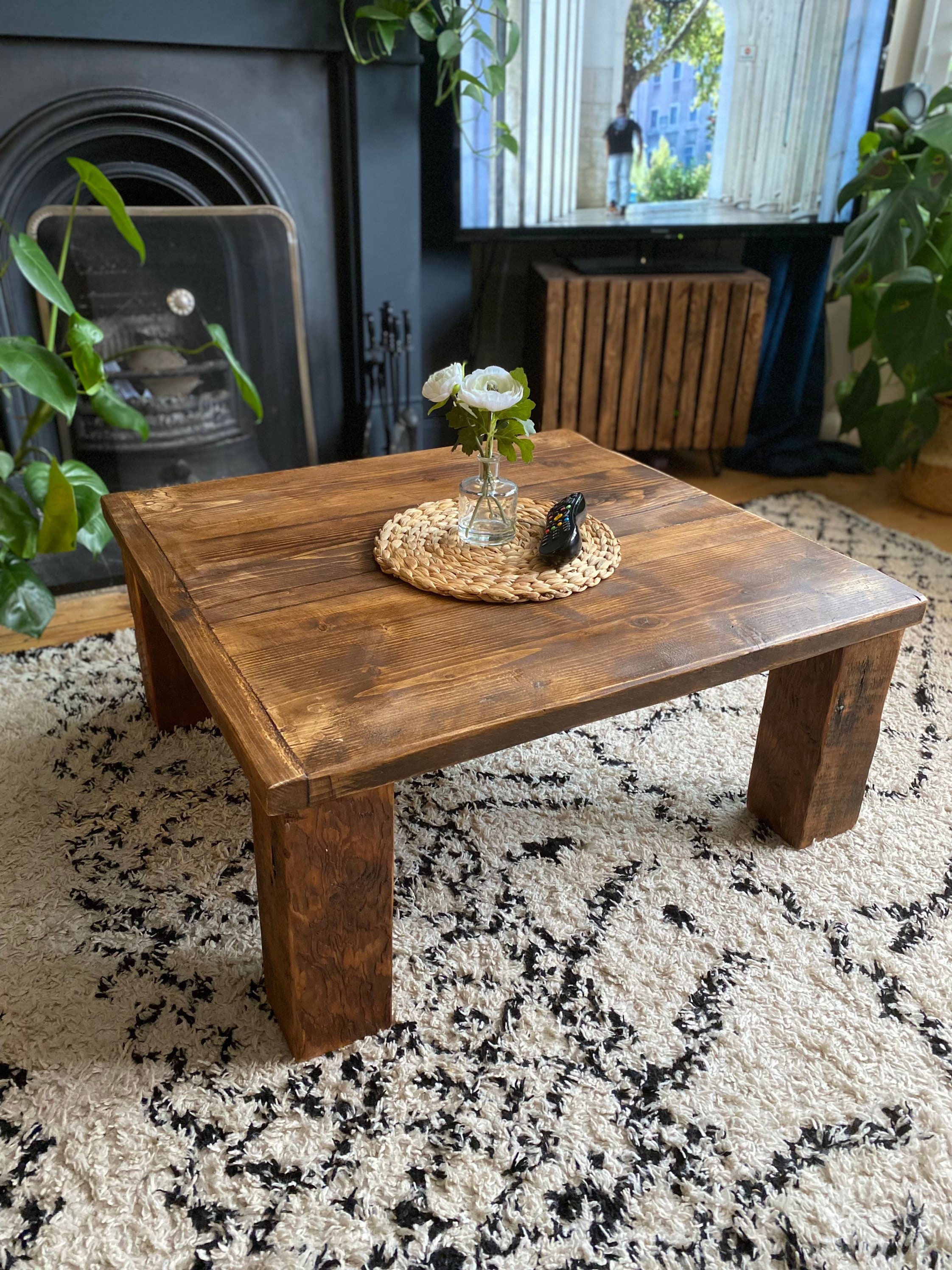 Chunky Wood Coffee Table Etsy UK