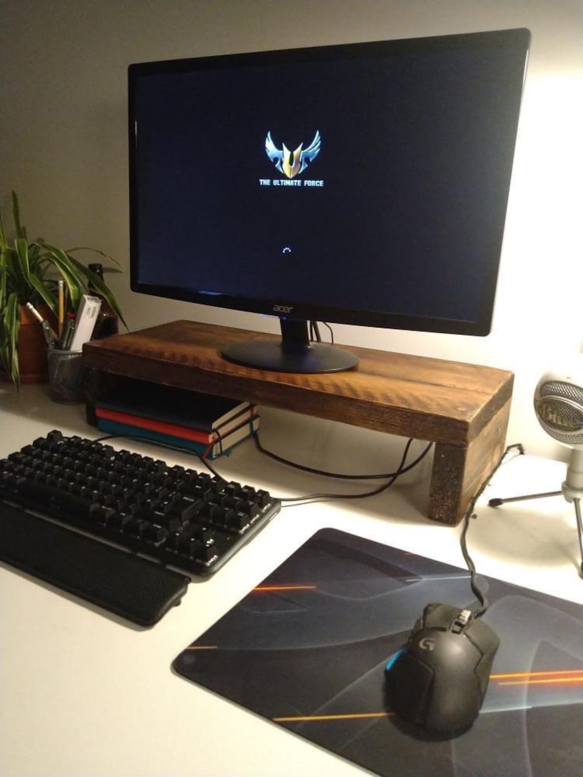 Wood Monitor Stand Etsy UK