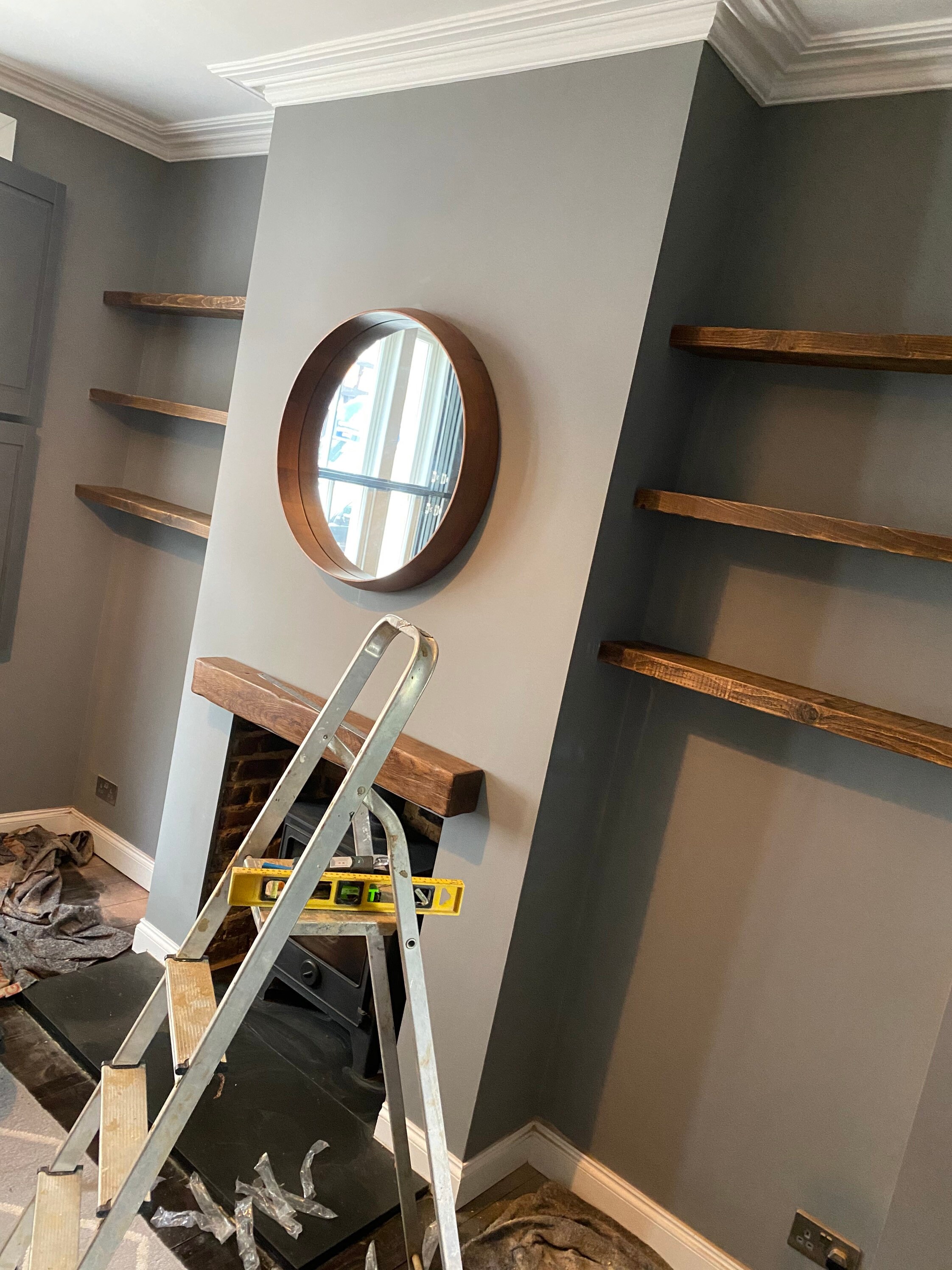 Floating shelf alcove shelves Etsy