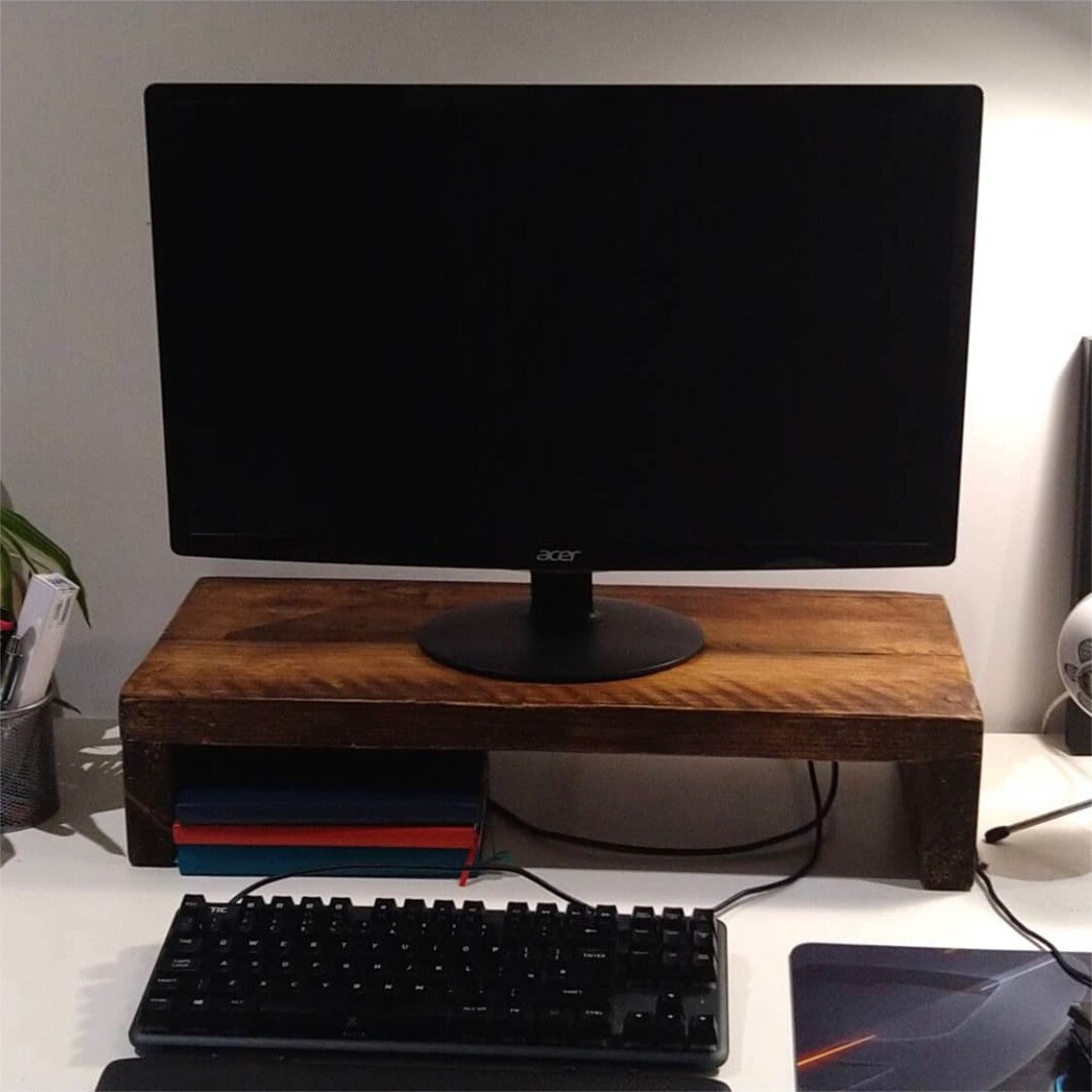 Wood Monitor Stand Etsy UK