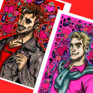 LÁMINAS DE ARTE DE VIDEOJUEGOS, Padre Soñado, Impresiones de 5x7, Papá Guapo, Arte de Fan de Videojuegos, Arte LGBTQ